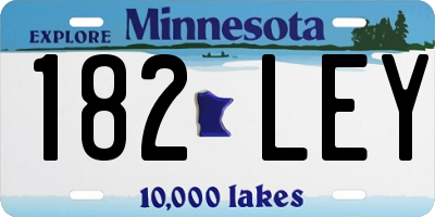 MN license plate 182LEY