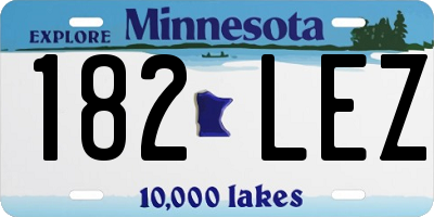 MN license plate 182LEZ