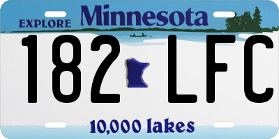 MN license plate 182LFC