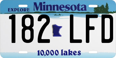 MN license plate 182LFD
