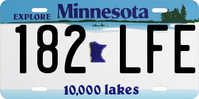 MN license plate 182LFE