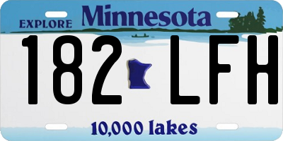 MN license plate 182LFH