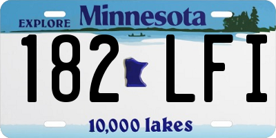MN license plate 182LFI