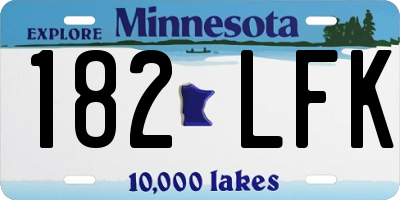 MN license plate 182LFK