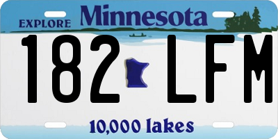 MN license plate 182LFM