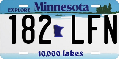 MN license plate 182LFN