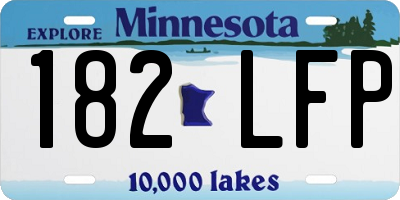 MN license plate 182LFP