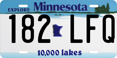 MN license plate 182LFQ