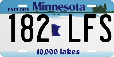 MN license plate 182LFS