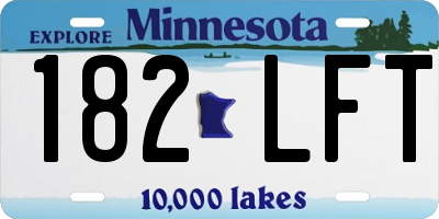MN license plate 182LFT