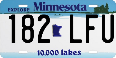 MN license plate 182LFU