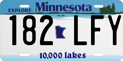 MN license plate 182LFY
