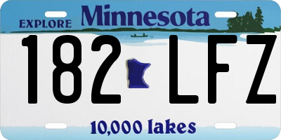MN license plate 182LFZ