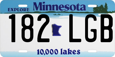 MN license plate 182LGB
