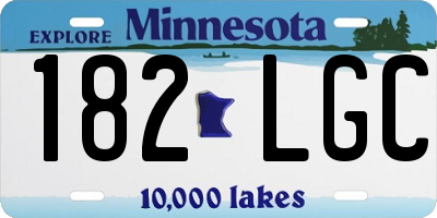 MN license plate 182LGC