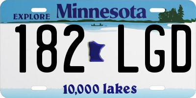 MN license plate 182LGD