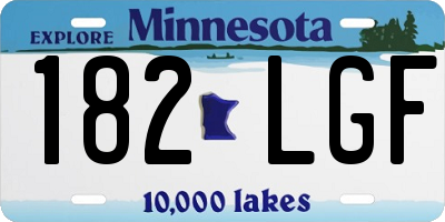 MN license plate 182LGF