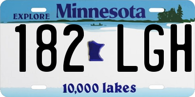 MN license plate 182LGH