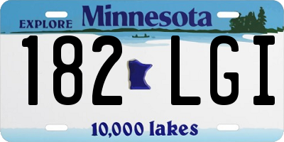 MN license plate 182LGI