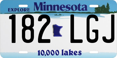 MN license plate 182LGJ