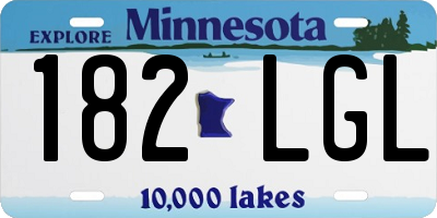 MN license plate 182LGL