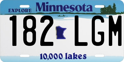 MN license plate 182LGM