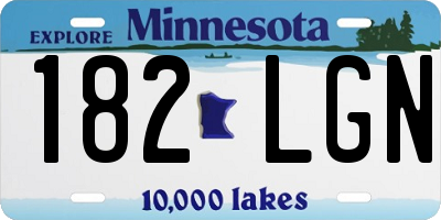 MN license plate 182LGN