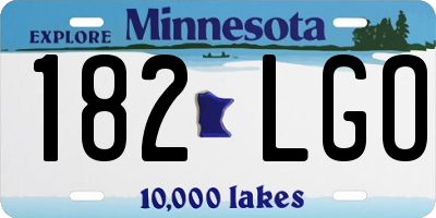 MN license plate 182LGO