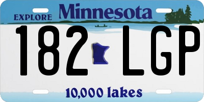 MN license plate 182LGP