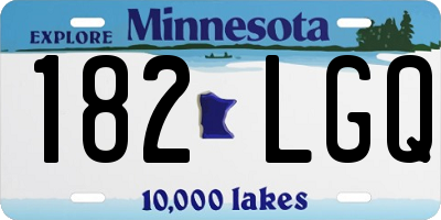 MN license plate 182LGQ