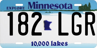 MN license plate 182LGR
