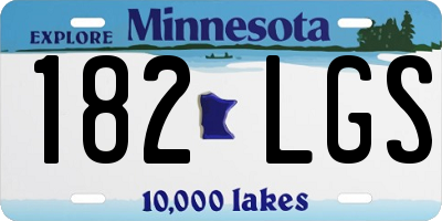 MN license plate 182LGS