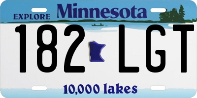 MN license plate 182LGT