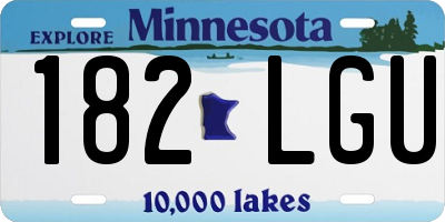 MN license plate 182LGU