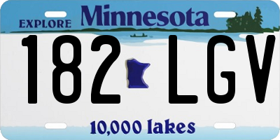 MN license plate 182LGV