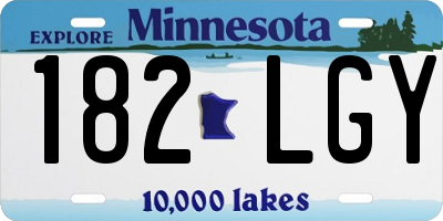 MN license plate 182LGY
