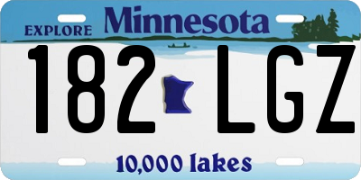 MN license plate 182LGZ