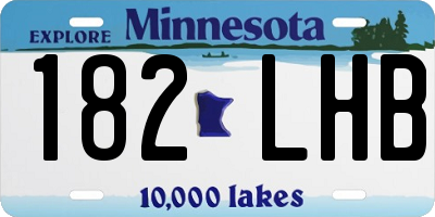 MN license plate 182LHB