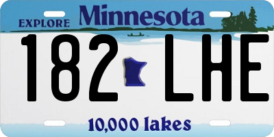 MN license plate 182LHE