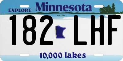 MN license plate 182LHF