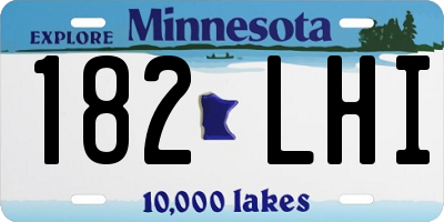 MN license plate 182LHI