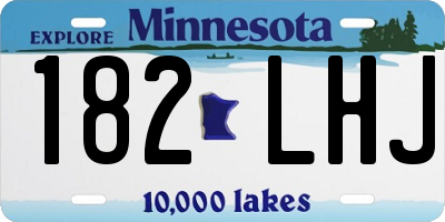 MN license plate 182LHJ