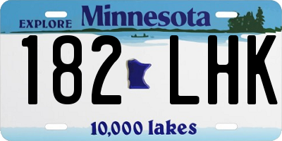 MN license plate 182LHK