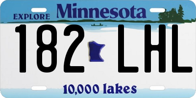 MN license plate 182LHL