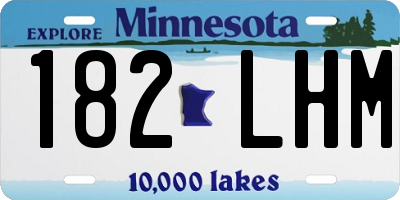 MN license plate 182LHM