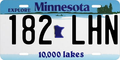 MN license plate 182LHN