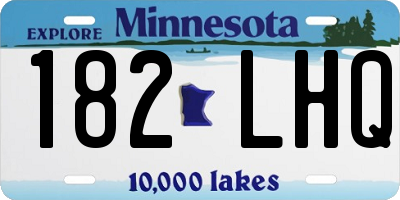 MN license plate 182LHQ