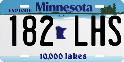 MN license plate 182LHS