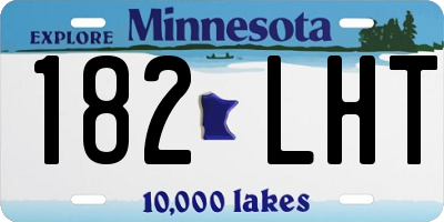 MN license plate 182LHT