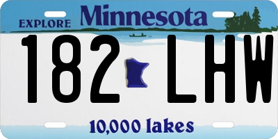 MN license plate 182LHW
